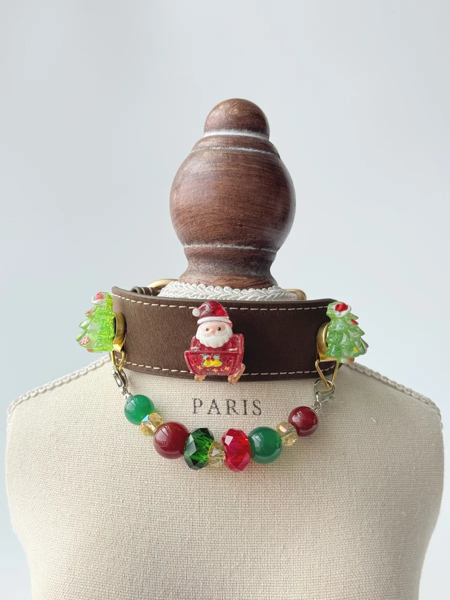 Santa's Little Wish festive handmade holiday collar